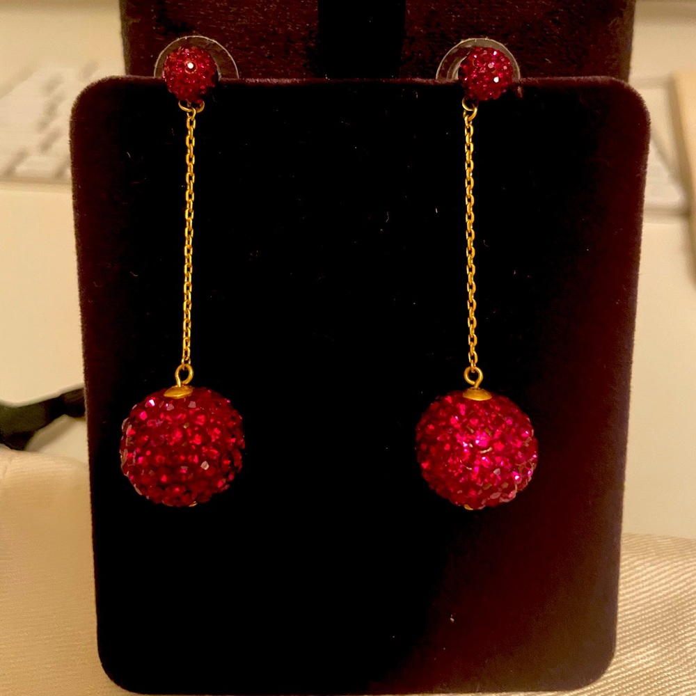 Kate Spade dark cherry earrings